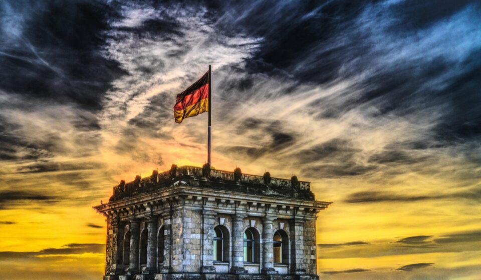 bundestag, german flag, parliament, federal election, germany, nature, capital city, flag, architecture, banner, building, government district, berlin, government, germany flag, city, politics, government building, german, flutter, clouds, facade, story, sightseeing