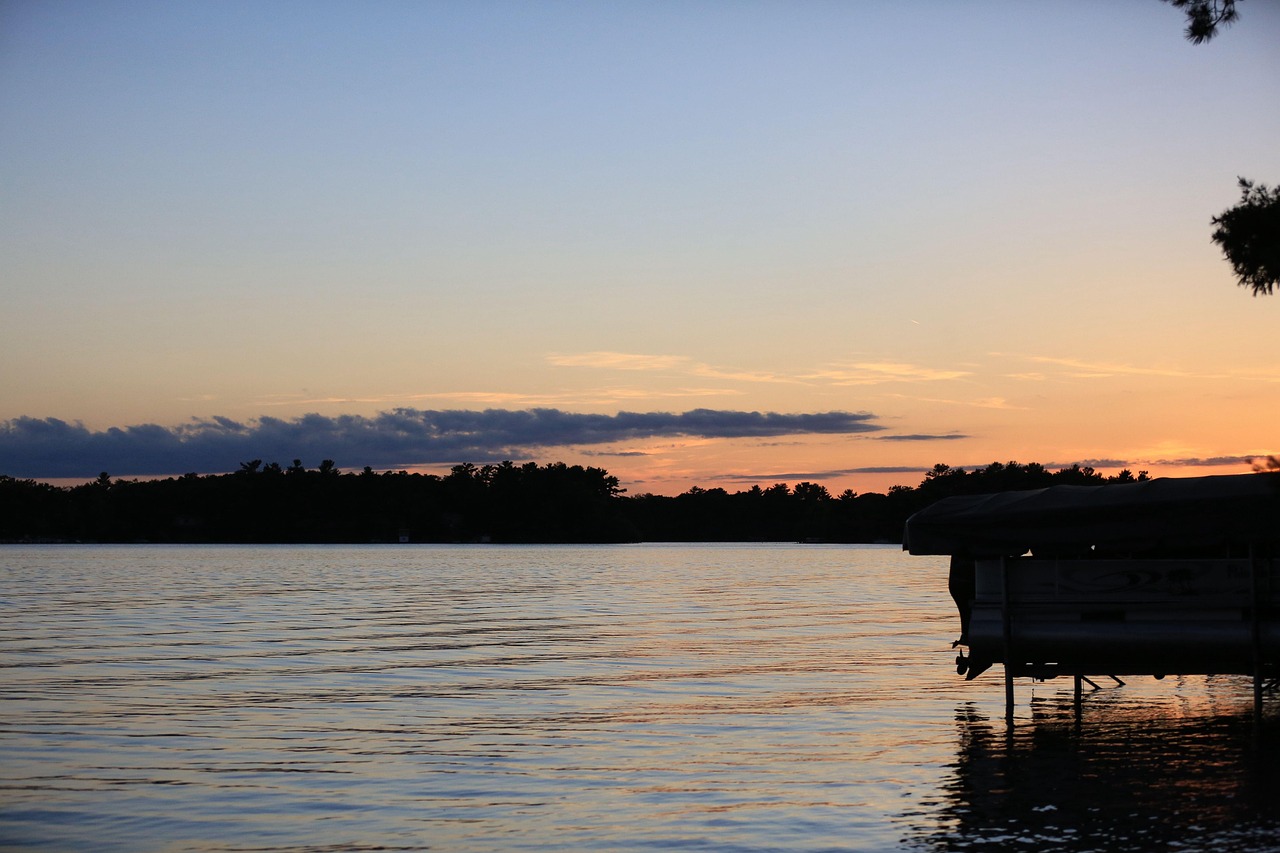 lake, nature, chetek, wi
