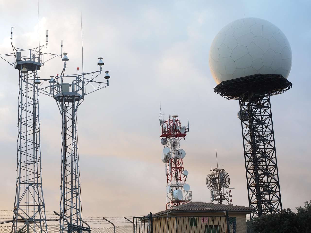 antennas, radar systems, balloon-like, white, bullet, channel, transmission, radar equipment, communication, navigation, radar, signal, air traffic, spherical, puig de randa, mallorca, randa, radar, radar, radar, radar, radar