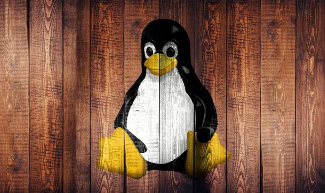 linux, laptop, screen, wallpaper, wood, penguin, hd wallpaper, graffiti, logo