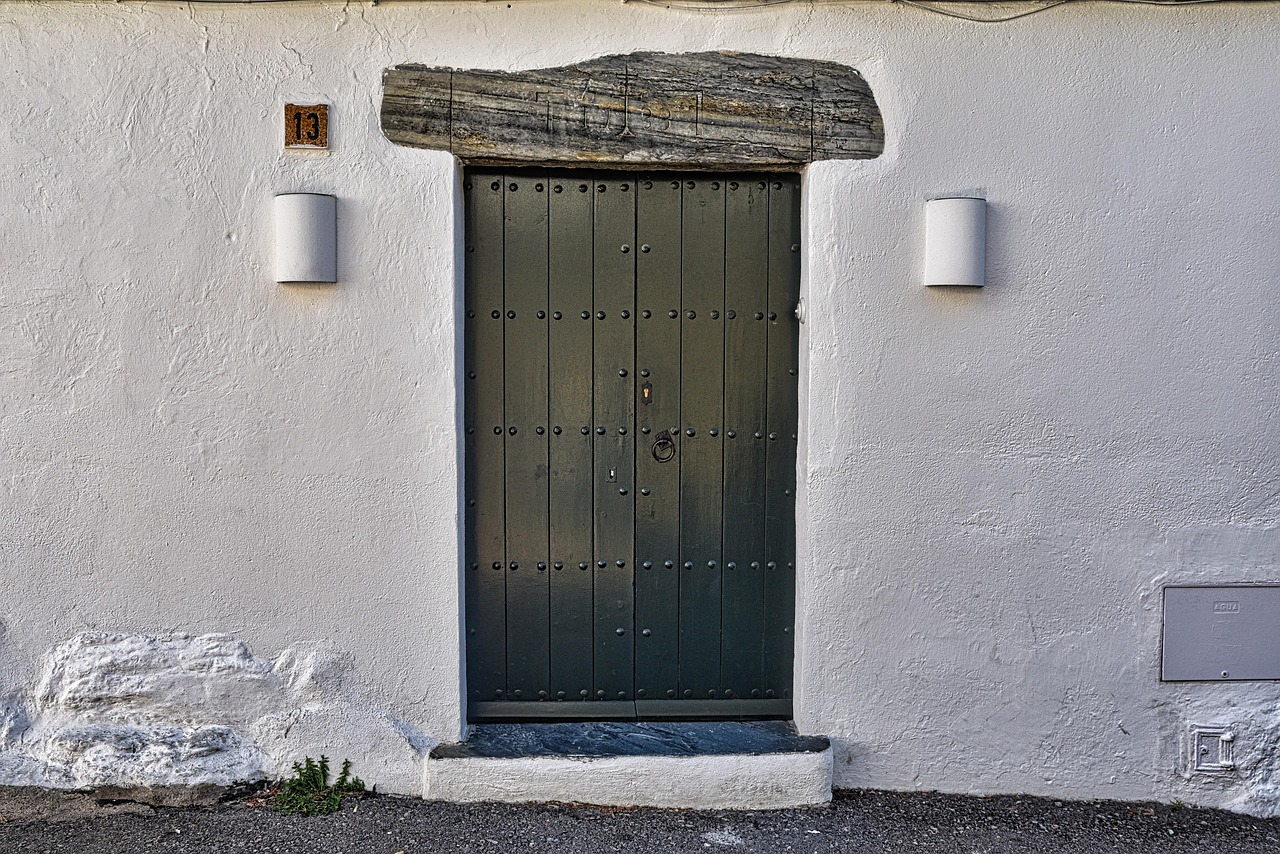 door, facade, pane, wall, house, architecture, entry