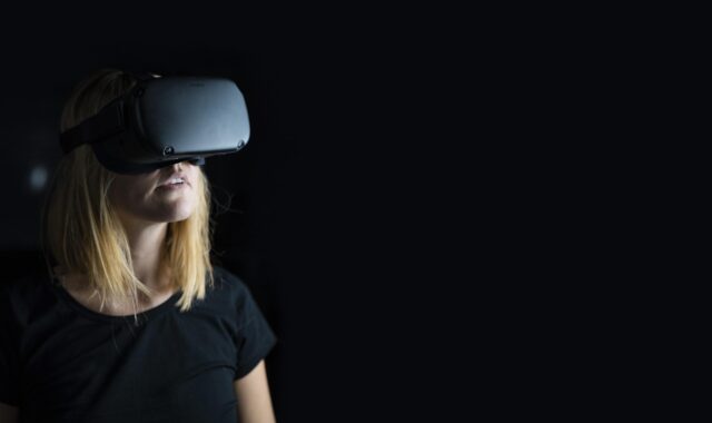 virtual reality, woman, technology, oculus, female, imagination, metaverse, quest, looking, people, young