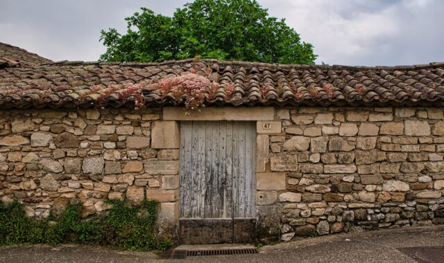 door, lock, pierre, entry, vaulted, facade, wall, roof