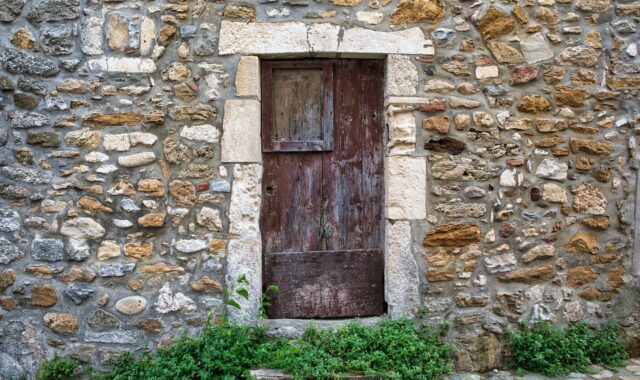 door, lock, pierre, entry, arched facade, vaulted, facade, wall