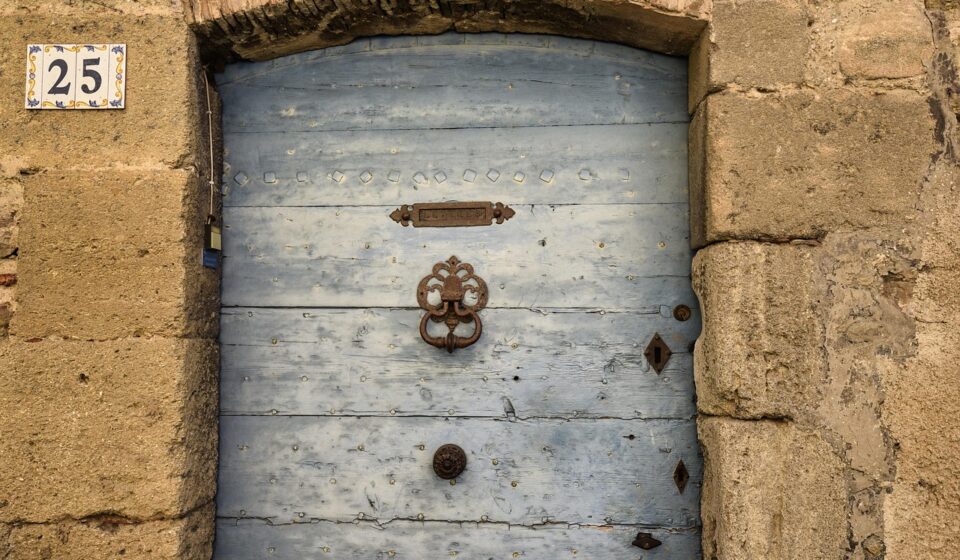 door knocker, door, entry, lock, wall, stones, monument, knocker, blue, door, door, door, wall, wall, wall, wall, wall
