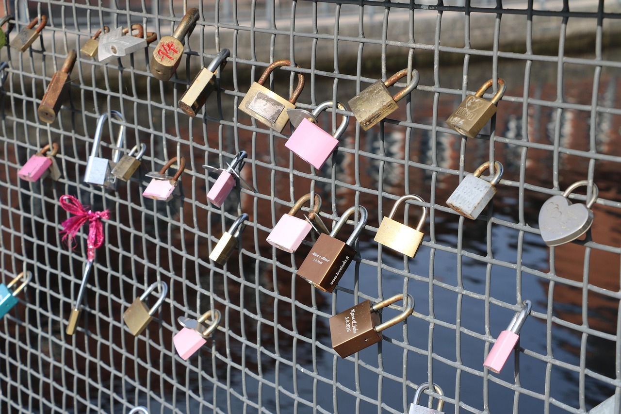 love, lock, commitment, romantic, bridge, depending on the lock, tampere, finland