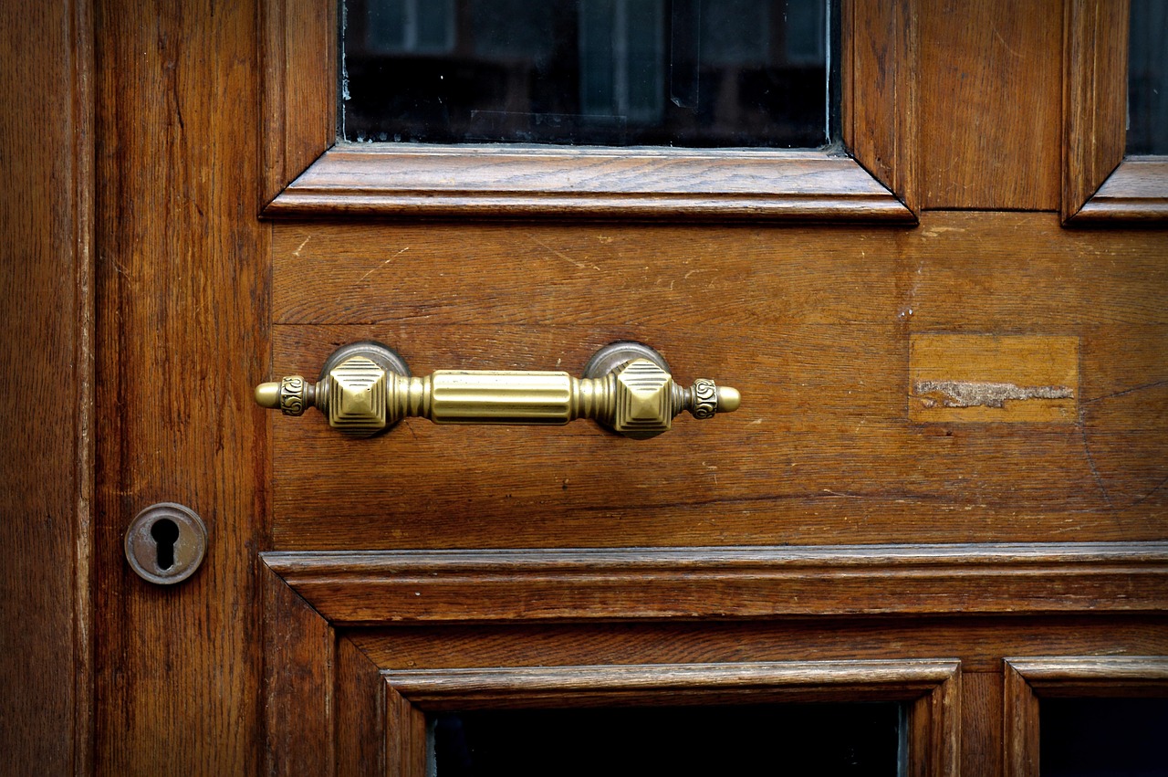 door handle, brass, metal, handle, entrance, gate, door, open, entry, arrival, castle, heidelberg, thumper, locked, key hole, antique, old, second hand