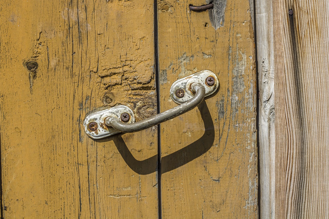 door, handle, old, antique
